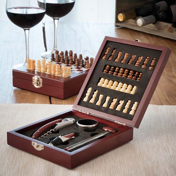 cofanetto accessori vino aperto